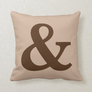 Ampersand "&" Accent Throw Pillow