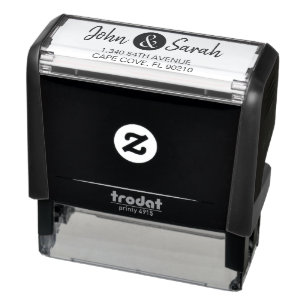 ampersand Address Stamp, wedding Return Address Self-inking Stamp