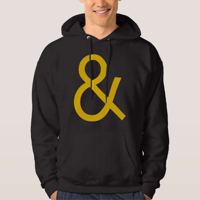 Ampersand - Amber on Dark Hoodie (Front)