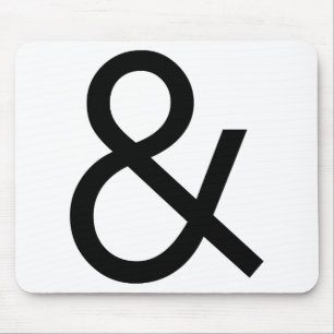 Ampersand - Black Mouse Mat