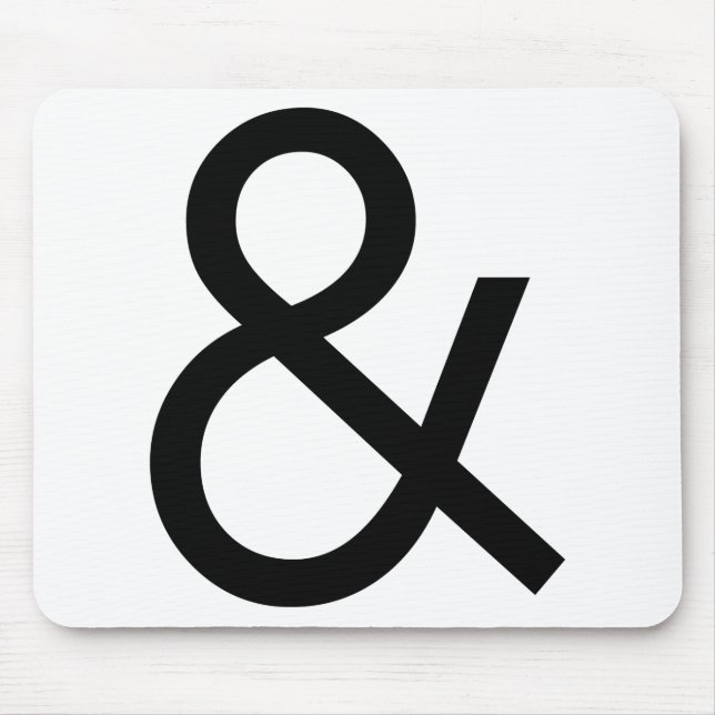 Ampersand - Black Mouse Mat (Front)