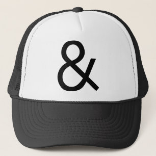 Ampersand - Black on light Trucker Hat