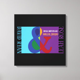 AMPERSAND B'NAI MITZVAH Sign-In Memory Board Canvas Print