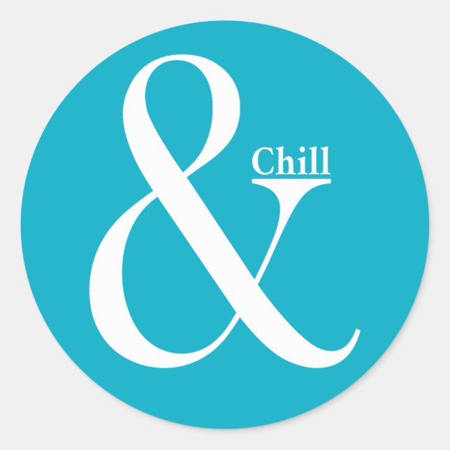Ampersand Chill Classic Round Sticker (Front)