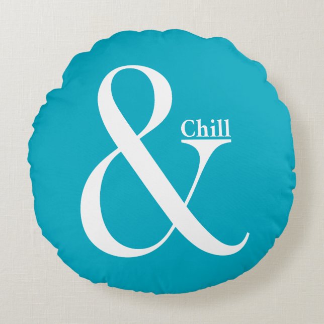Ampersand Chill Round Cushion (Front)