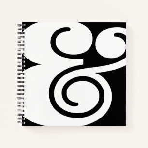 Ampersand "&" Designer   BL B/W   Notebook