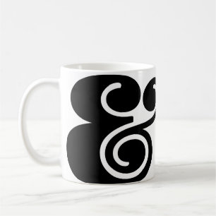 Ampersand "&" Designer  Oversized   BL Black   Coffee Mug