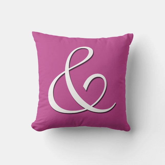 Ampersand Initial letter Monogram - cushion (Front)
