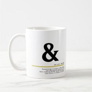 Ampersand Minimal Black Typography Coffee Mug