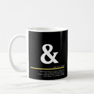 Ampersand Minimal White Typography Coffee Mug