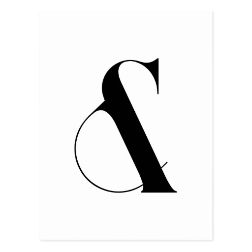 Image of Ampersand Minimalist Modern Art Postcard