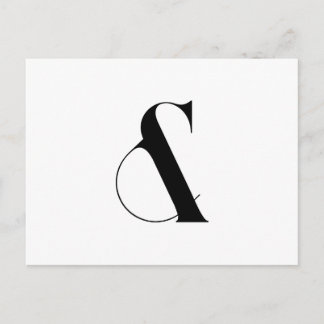 Ampersand Minimalist Modern Art Postcard
