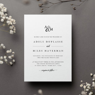 Ampersand Monogram Wedding Invitation