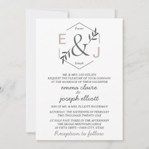 Ampersand Monogram Wedding Invitation