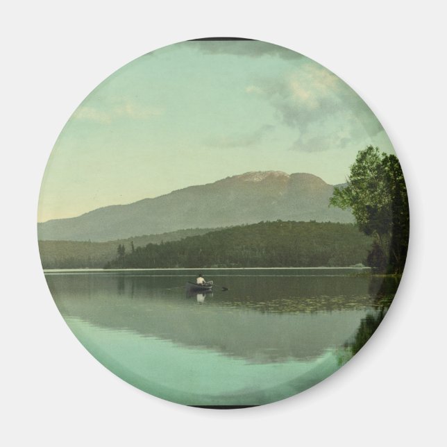 Ampersand Mountain at Round Lake (Middle Saranac) Magnet (Front)