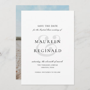 Ampersand Photo Traditional Elegant Wedding Save The Date