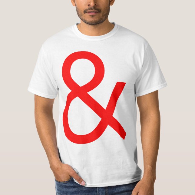 Ampersand - Red on Light T-Shirt (Front)
