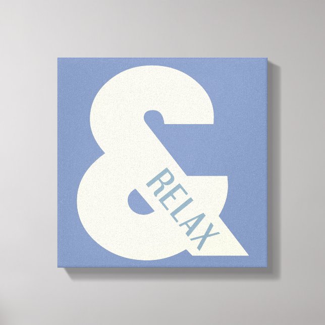 Ampersand Relax Minimalist Canvas Print (Front)