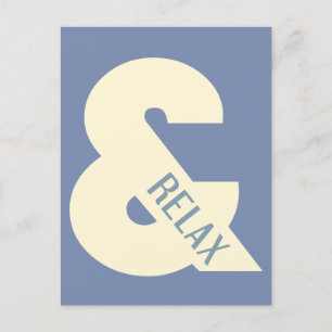 Ampersand Relax Minimalist Holiday Postcard