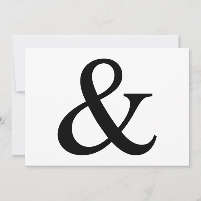 Ampersand sign, and sign invitation (Front)