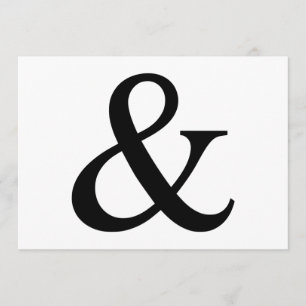 Ampersand sign, and sign invitation