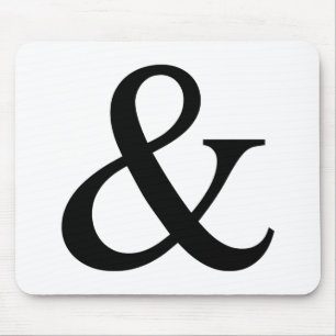 Ampersand sign, and sign mouse mat