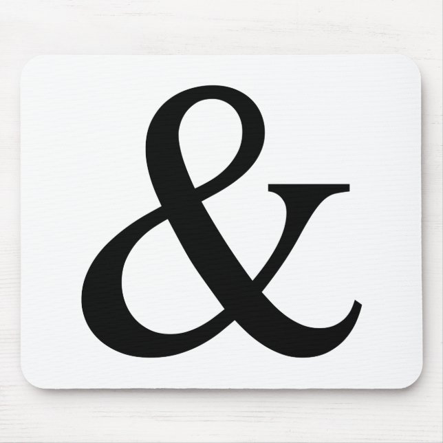 Ampersand sign, and sign mouse mat (Front)
