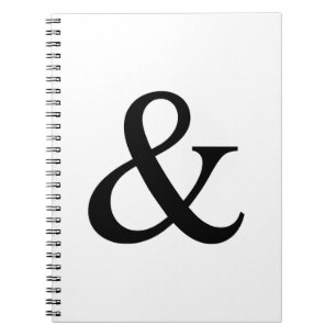 Ampersand sign, and sign notebook
