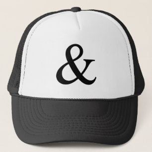 Ampersand sign, and sign trucker hat