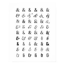 Ampersand signs, and sign poster