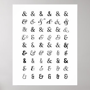 Ampersand signs, and sign poster