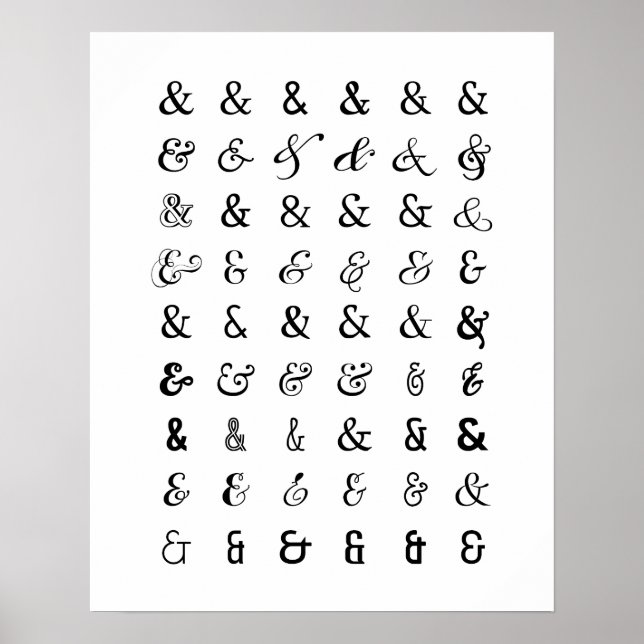 Ampersand signs, and sign poster (Front)