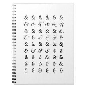Ampersand signs notebook