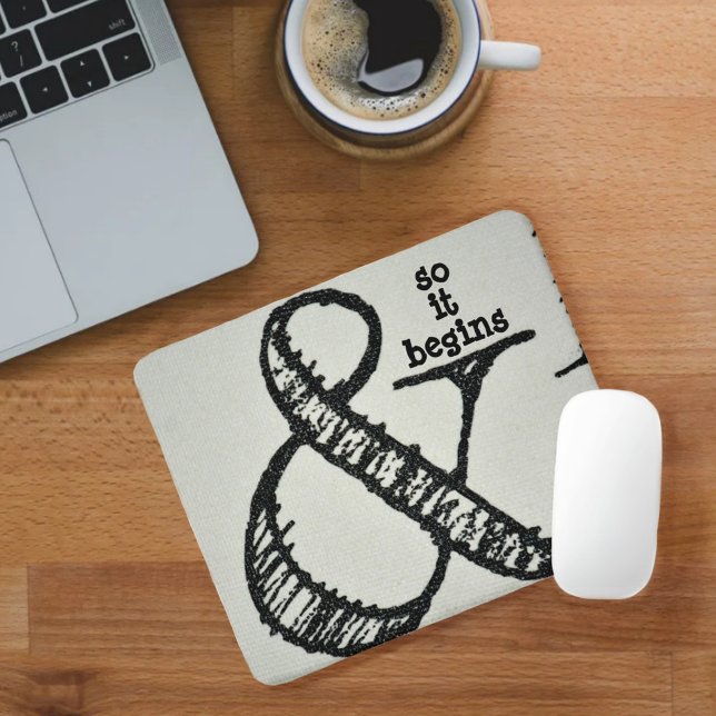 Ampersand Symbol And So It Begins  Fun Gray Mouse Mat (Creator Uploaded)