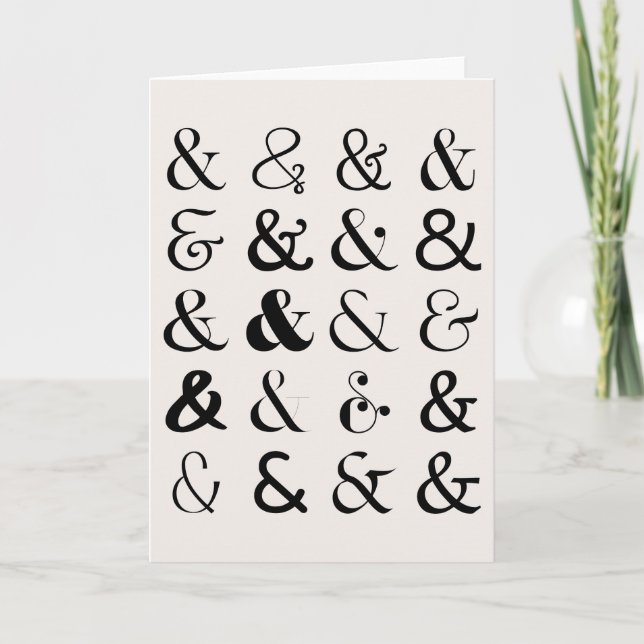 Ampersand Symbols Card (Front)