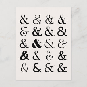 Ampersand Symbols Postcard