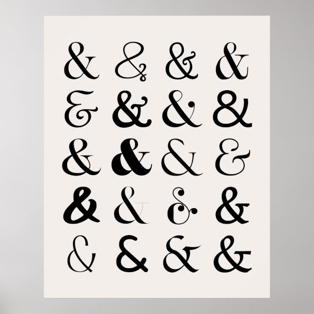 Ampersand Symbols Poster (Front)