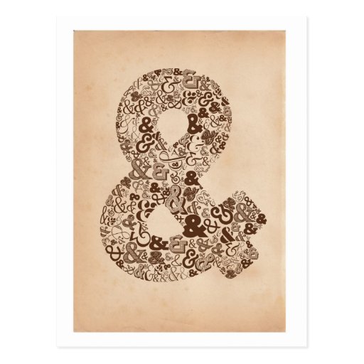 Image of Ampersand Typography Postcard