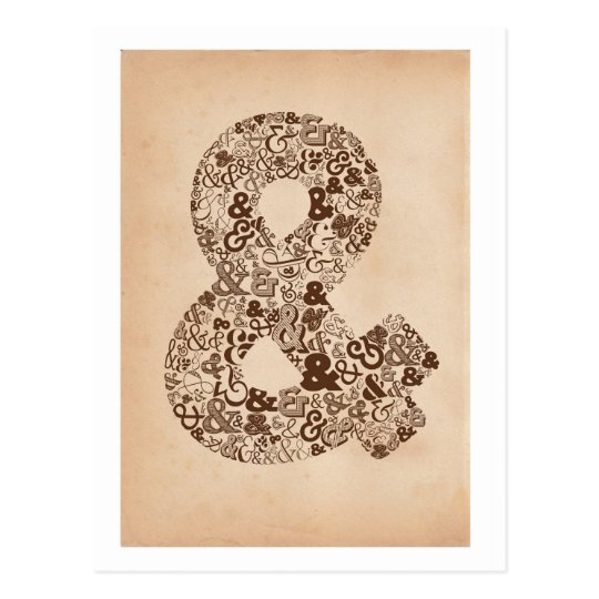 Ampersand Typography Postcard