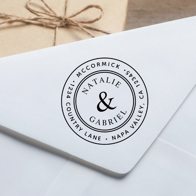 Ampersand Wedding Return Address Rubber Stamp (Creator Uploaded)