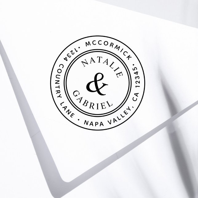 Ampersand Wedding Return Address Self-inking Stamp (Creator Uploaded)