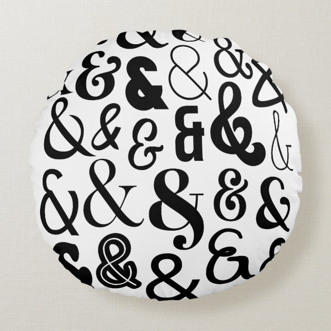Ampersands Round Cushion (Front)
