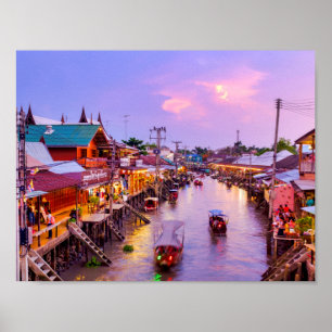 Amphawa floating market poster