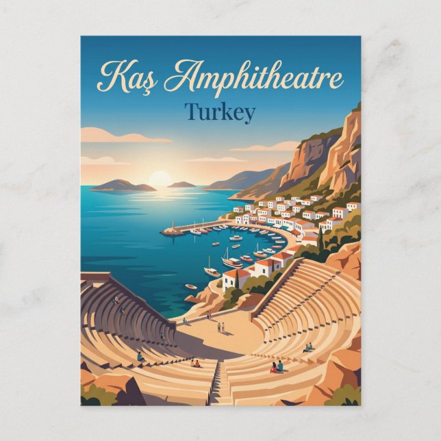 Amphi-Theatre of Kaş Turkey Postcard (Front)
