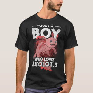 Amphibian Axolotl Boys Cute Animal Mexican Axolot T-Shirt