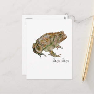 Amphibians, Reptiles & Insects Watercolor Postcard