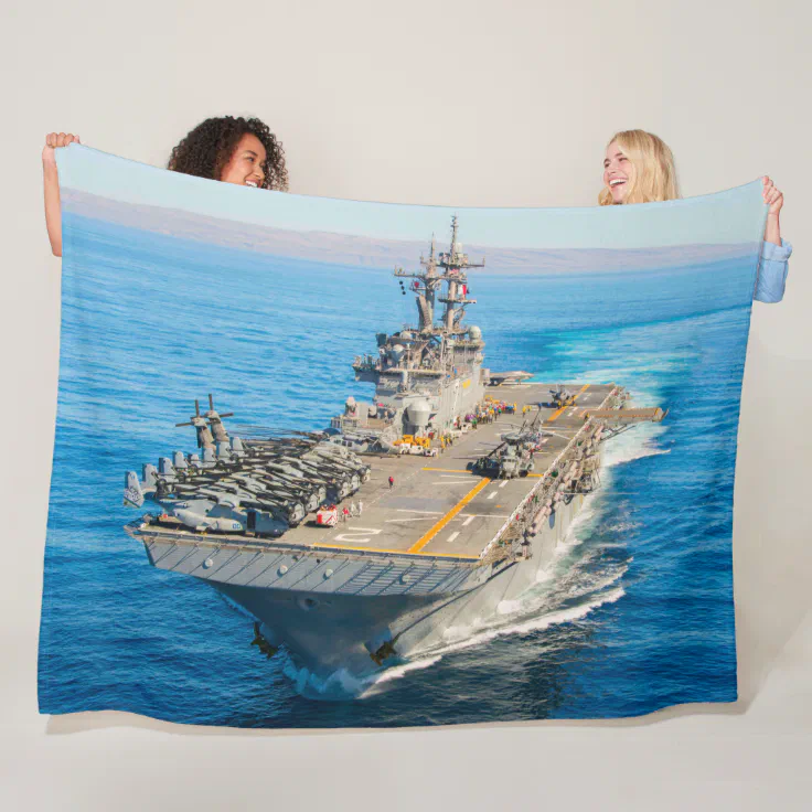 AMPHIBIOUS ASSAULT SHIP – LHD 2 FLEECE BLANKET | Zazzle