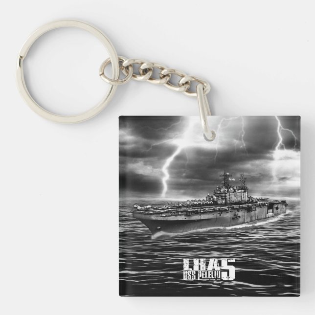 Amphibious assault ship Peleliu Aif keychain (Front)
