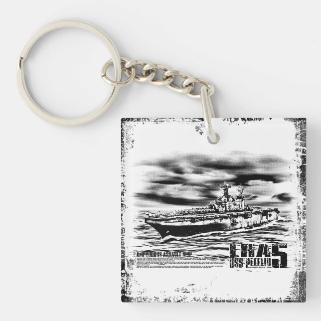Amphibious assault ship Peleliu Aif keychain (Front)