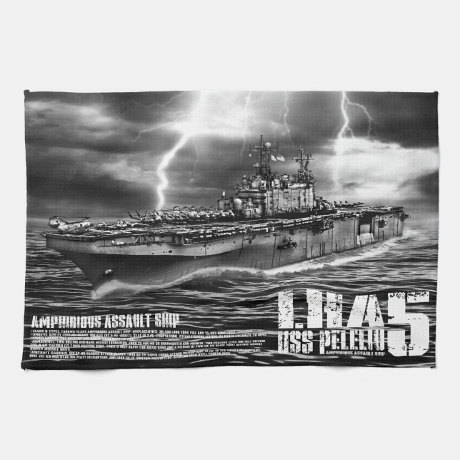 Amphibious assault ship Peleliu Dawsonsf kitchent Tea Towel (Horizontal)